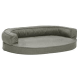 VidaXL Hondenbed ergonomisch linnenlook 75x53 cm grijs