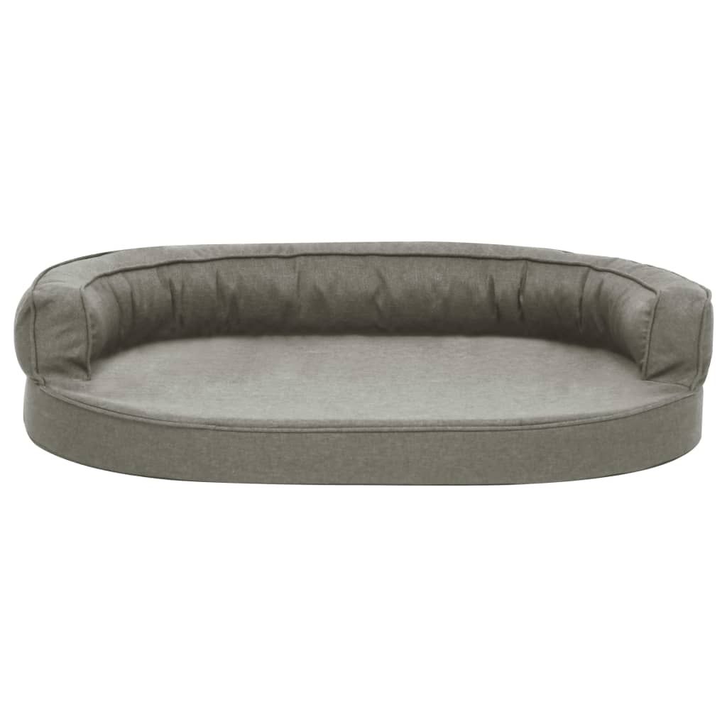 VidaXL Hondenbed ergonomisch linnenlook 75x53 cm grijs
