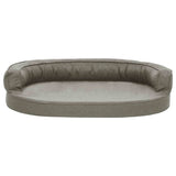 VidaXL Hondenbed ergonomisch linnenlook 75x53 cm grijs