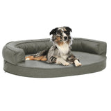 VidaXL Hondenbed ergonomisch linnenlook 75x53 cm grijs