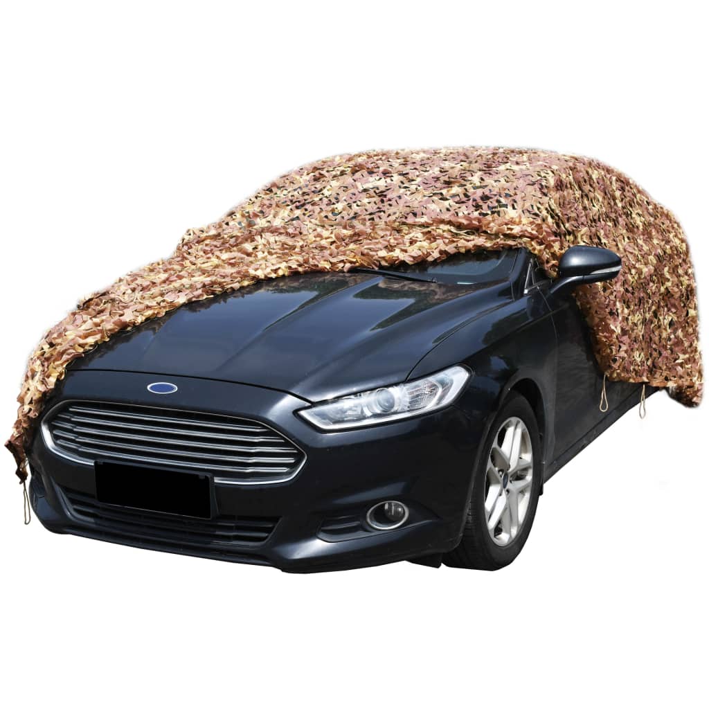VidaXL Camouflagenet met opbergtas 3x7 m beige