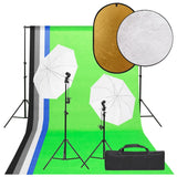 VidaXL Fotostudioset met verlichtingsset, achtergrond en reflector