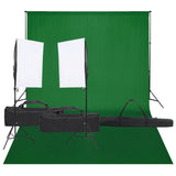 VidaXL Fotostudioset met verlichtingsset en achtergrond