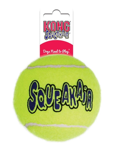 Kong Squeakair tennisbal geel met piep