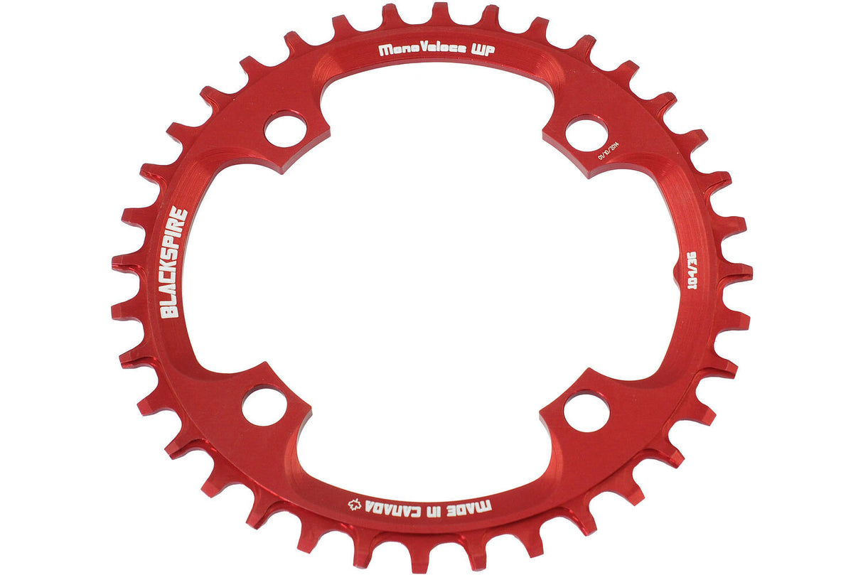 Blackspire Kettingblad snaggletooth 104 36 rood