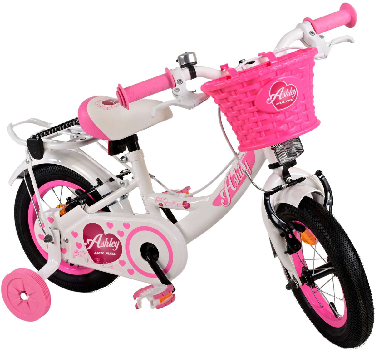 Volare Ashley Kinderfiets Meisjes 12 inch Wit Twee handremmen