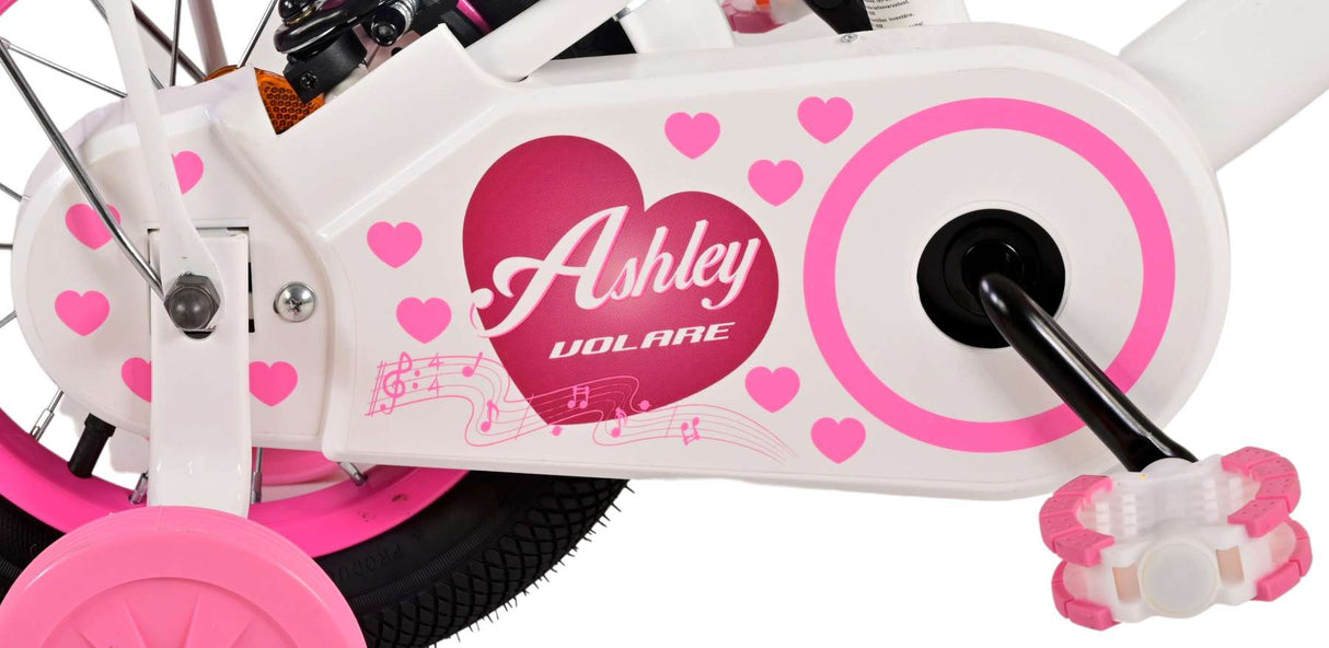 Volare Ashley Kinderfiets Meisjes 12 inch Wit Twee handremmen