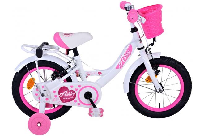 Volare Ashley Kinderfiets Meisjes 14 inch Wit Twee Handremmen