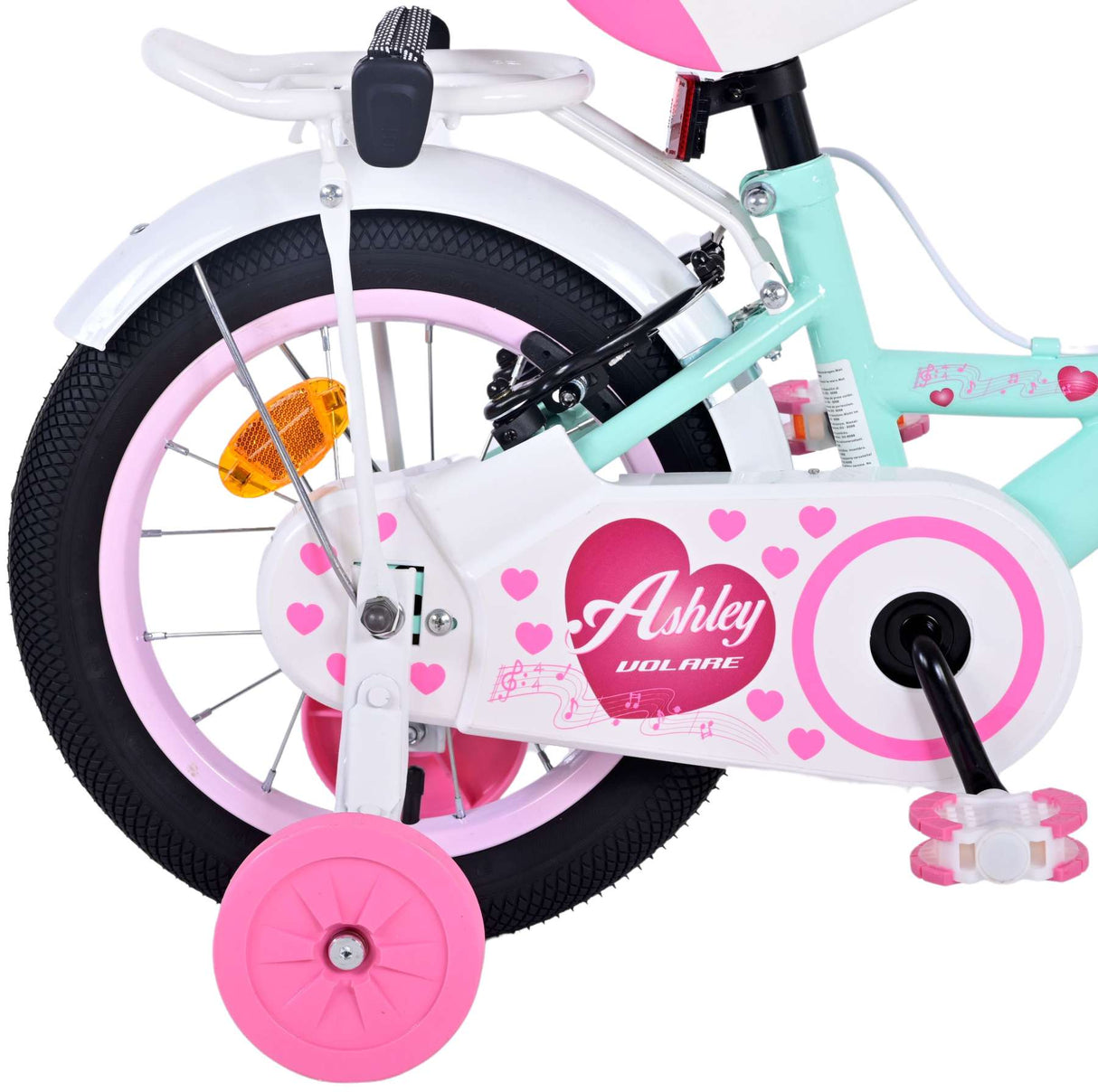 Volare Ashley Kinderfiets Meisjes 14 inch Groen Twee Handremmen