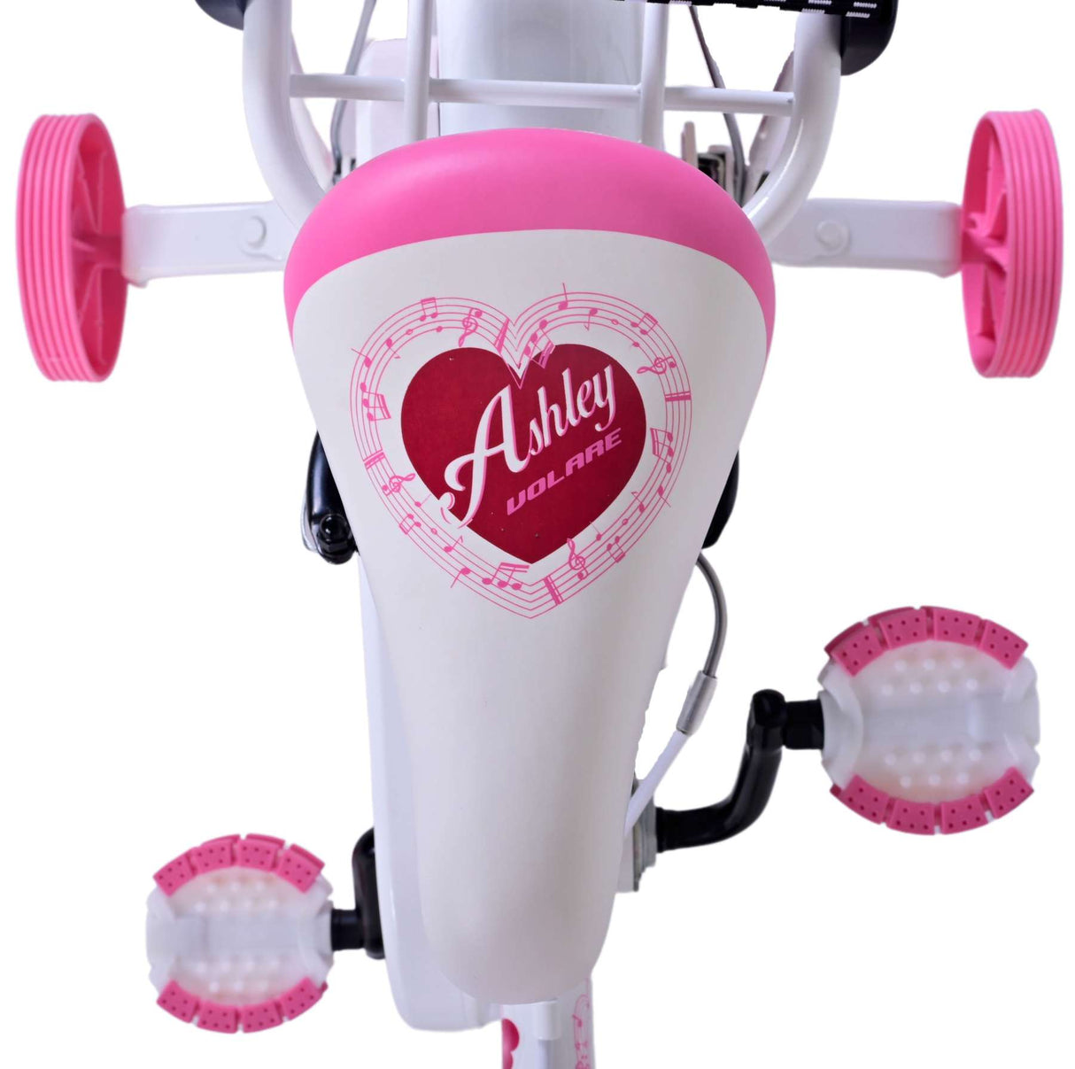 Volare Ashley Kinderfiets Meisjes 14 inch Wit Twee Handremmen