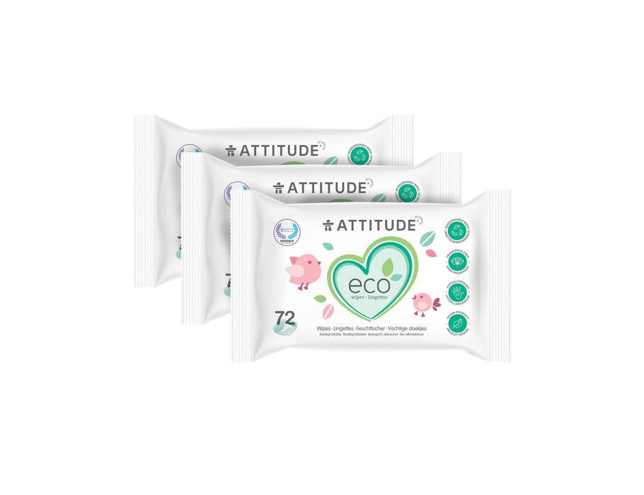 Attitude Vochtige babydoekjes multipack 3x72 St.