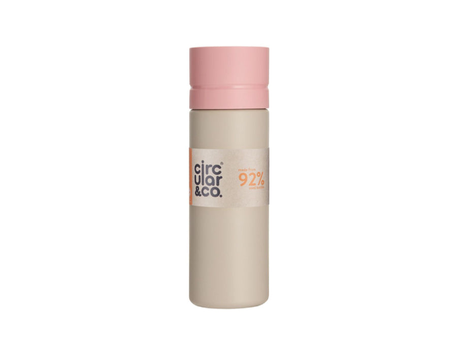 Circular Co. Circular Bottle 600 ml Crème Roze