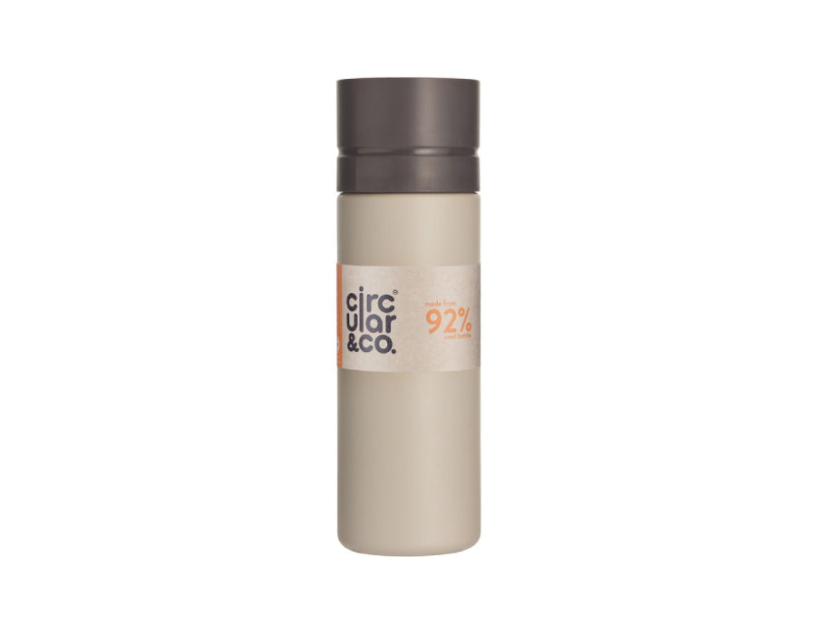 Circular Co. Circular Bottle 600 ml Crème Zwart