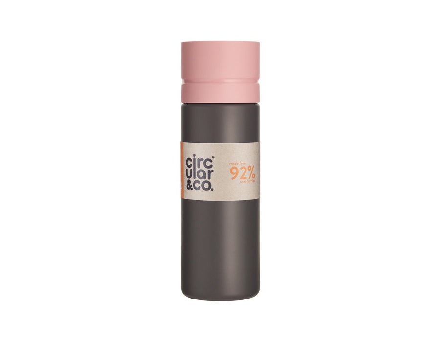 Circular Co. Circular Waterfles 600 ml Zwart Roze