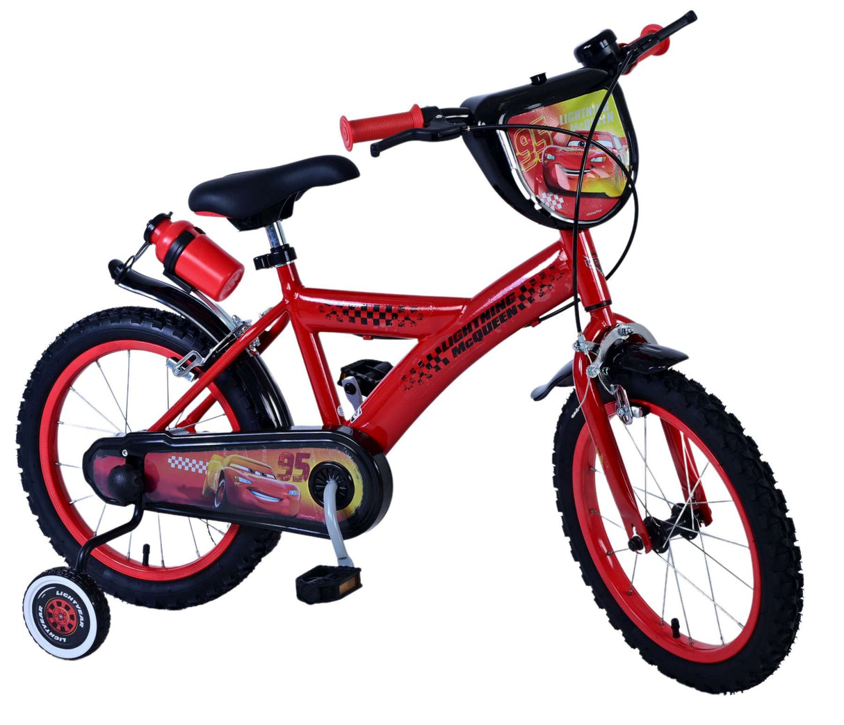 Disney Disney Kinderfiets Jongens 16 inch Rood Twee handremmen