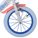 Stitch Stitch Kinderfiets Meisjes 14 inch Creme Koraal Blauw Twee handremmen