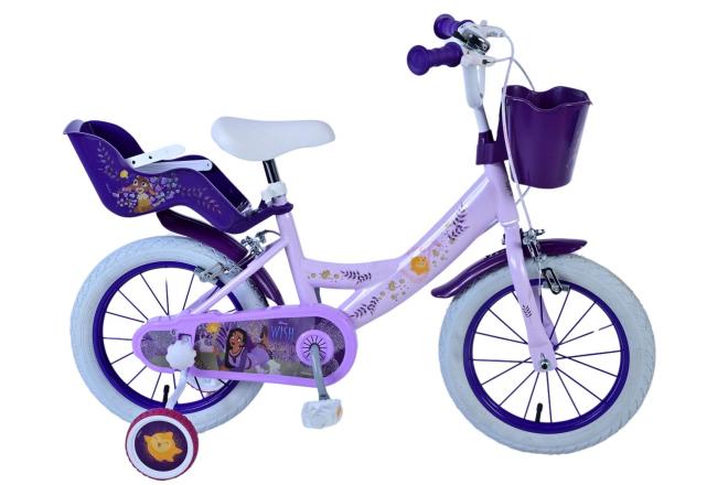 Wish Wish Wish Kinderfiets Meisjes 14 inch Paars Twee handremmen