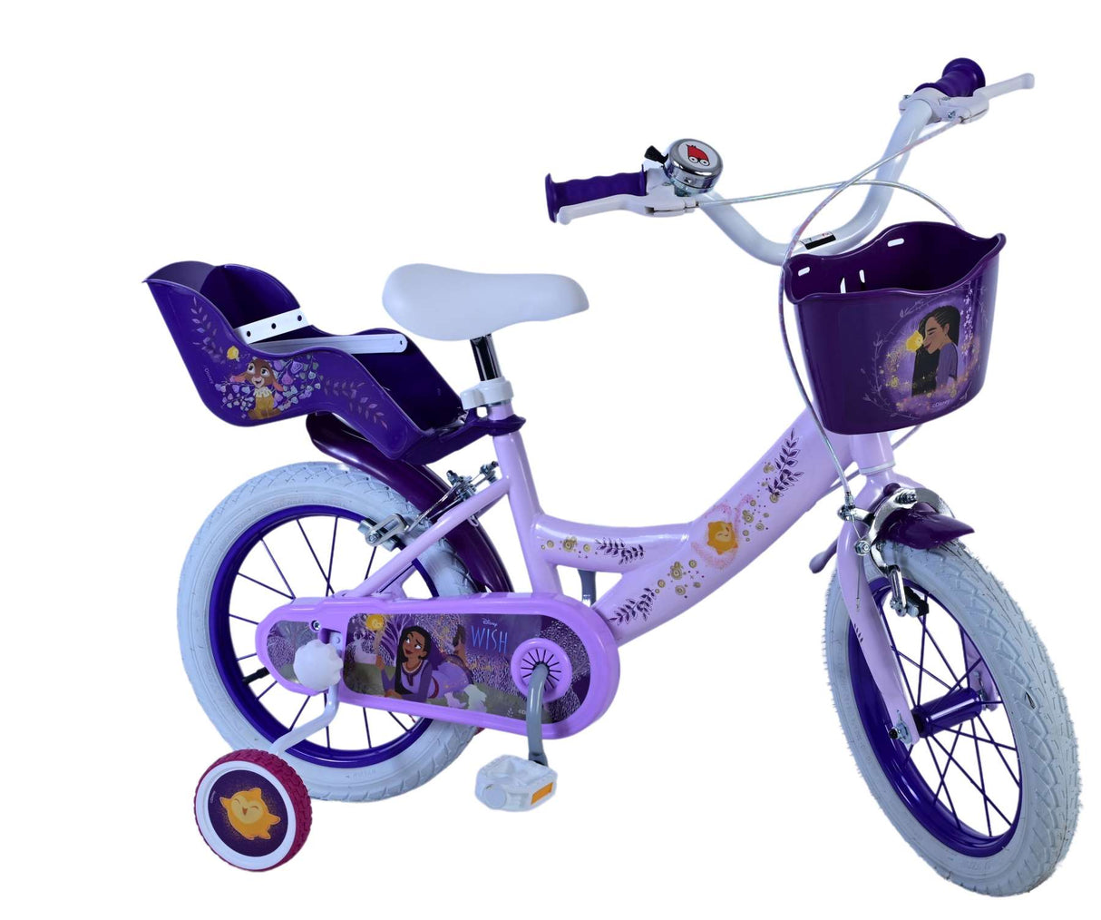 Wish Wish Wish Kinderfiets Meisjes 14 inch Paars Twee handremmen