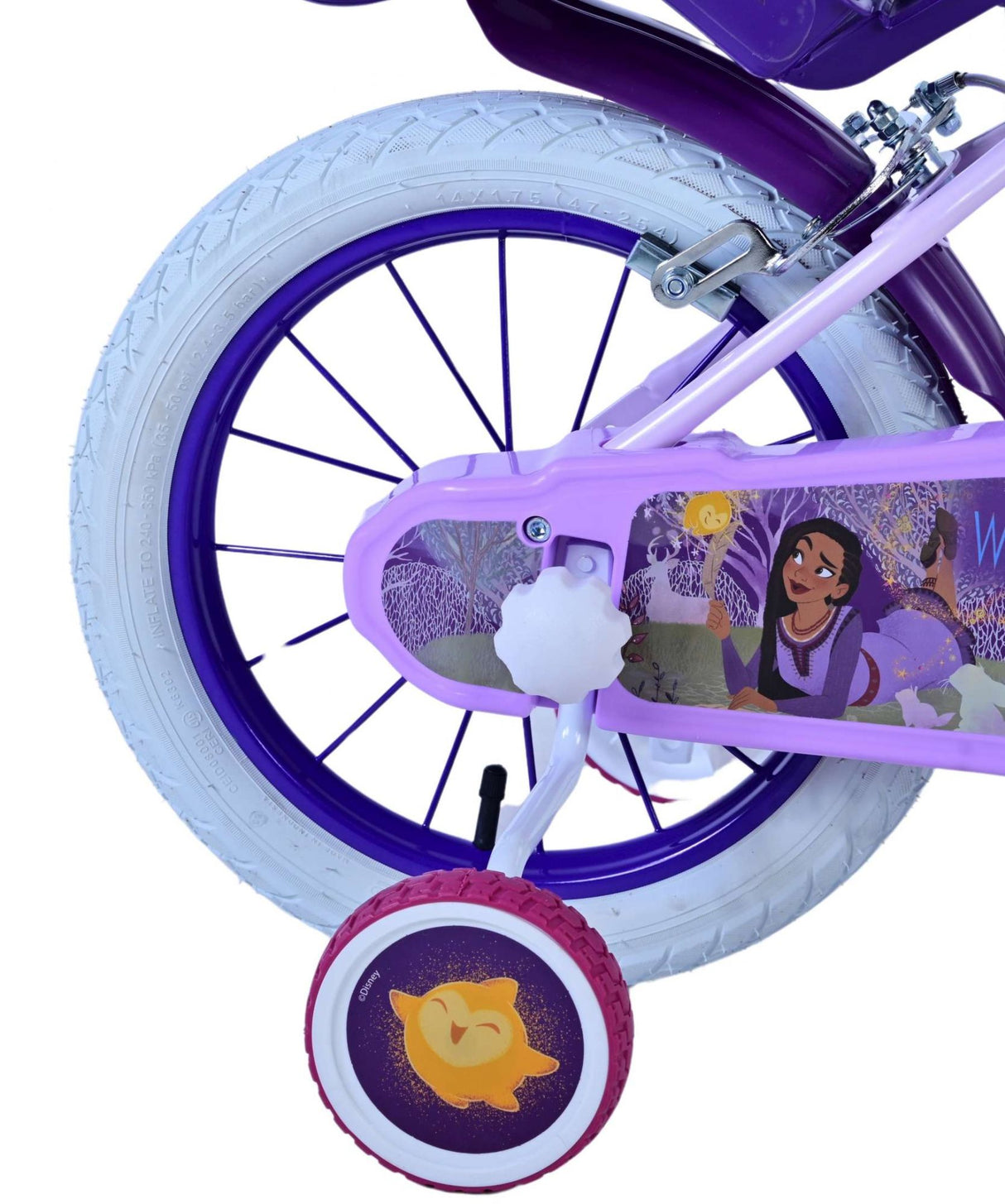 Wish Wish Wish Kinderfiets Meisjes 14 inch Paars Twee handremmen