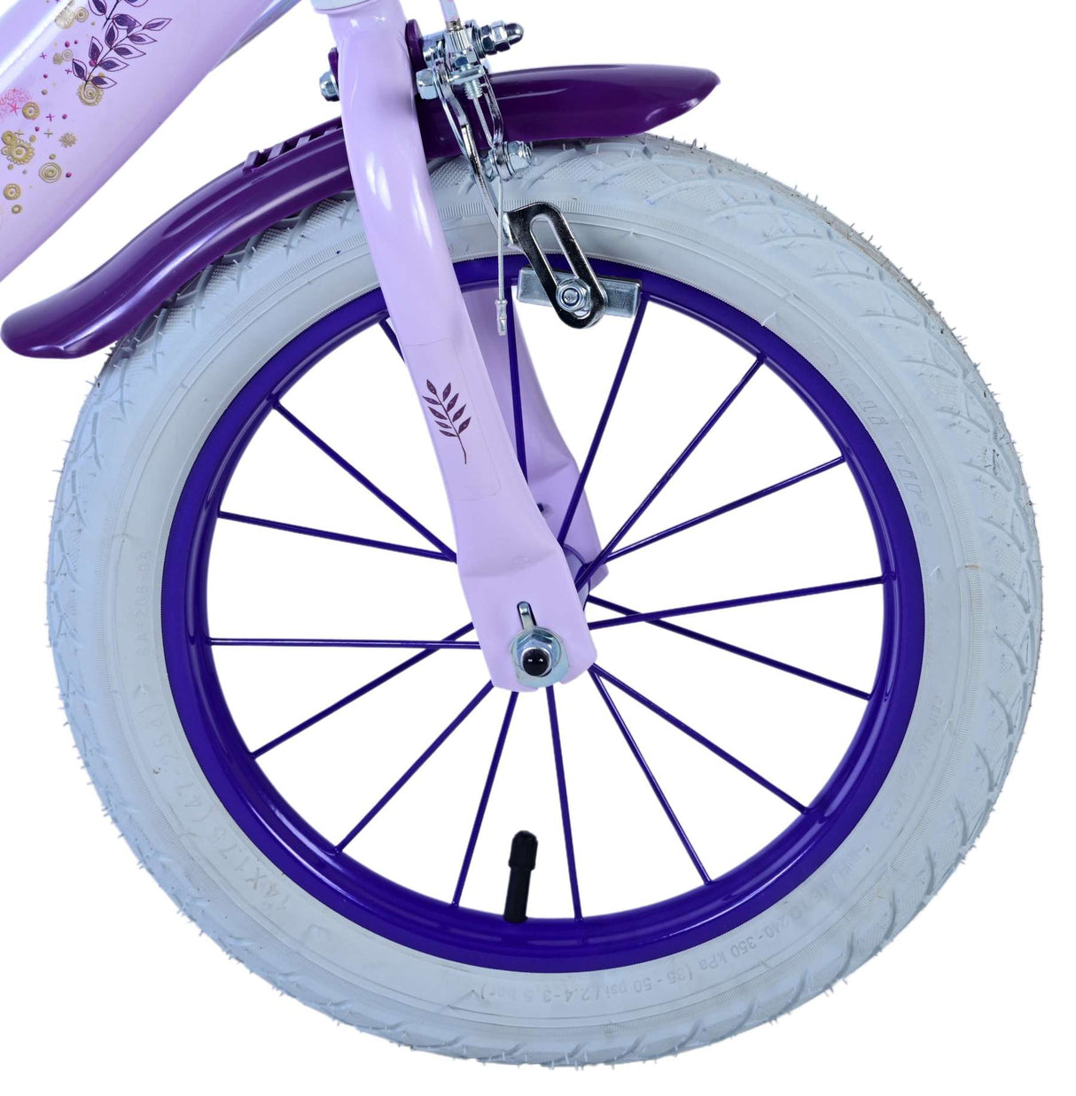 Wish Wish Wish Kinderfiets Meisjes 14 inch Paars Twee handremmen