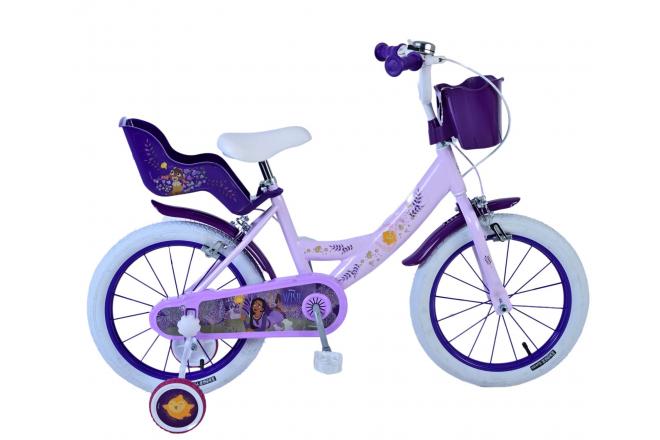 Wish Wish Wish Kinderfiets Meisjes 16 inch Paars Twee handremmen