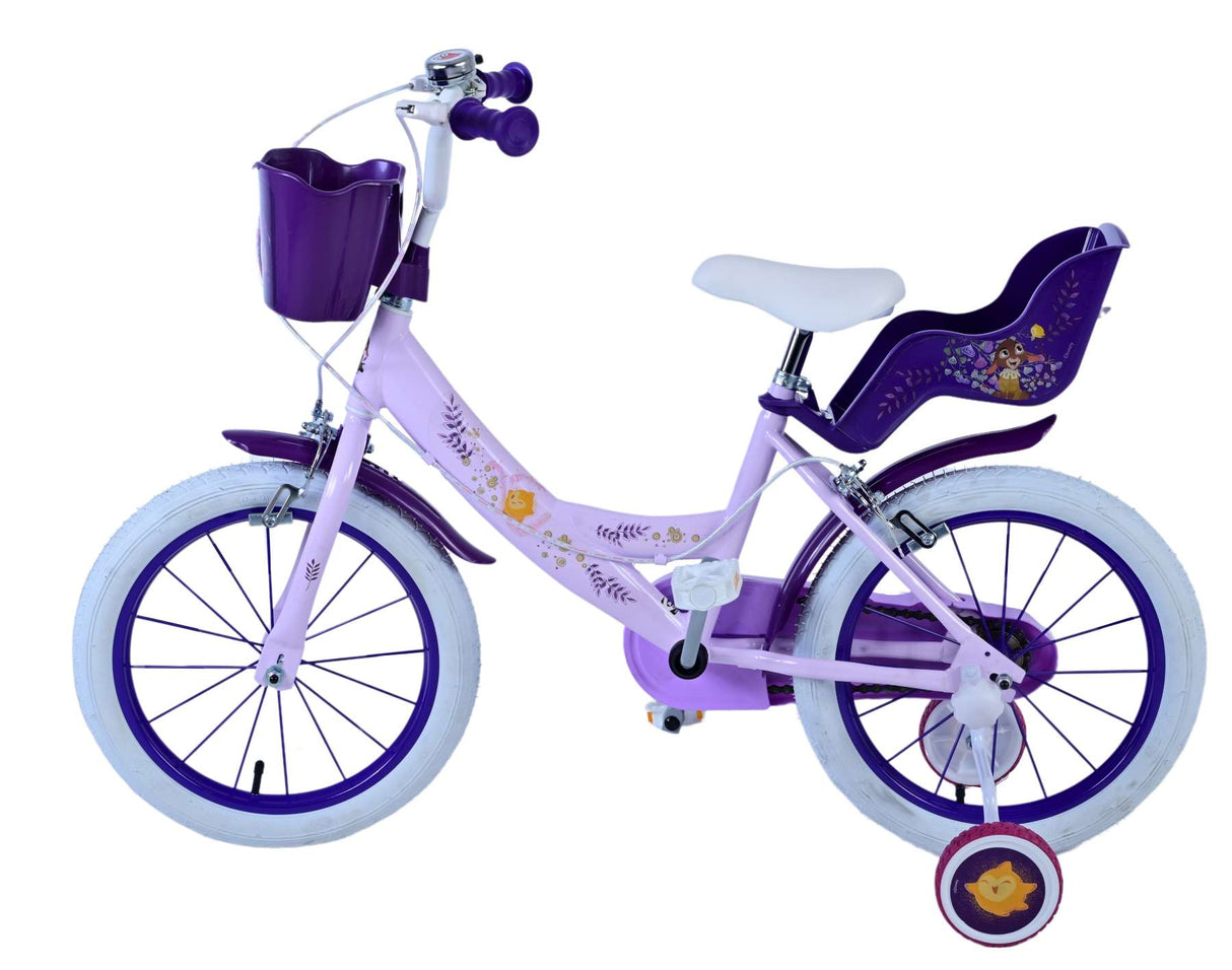 Wish Wish Wish Kinderfiets Meisjes 16 inch Paars Twee handremmen