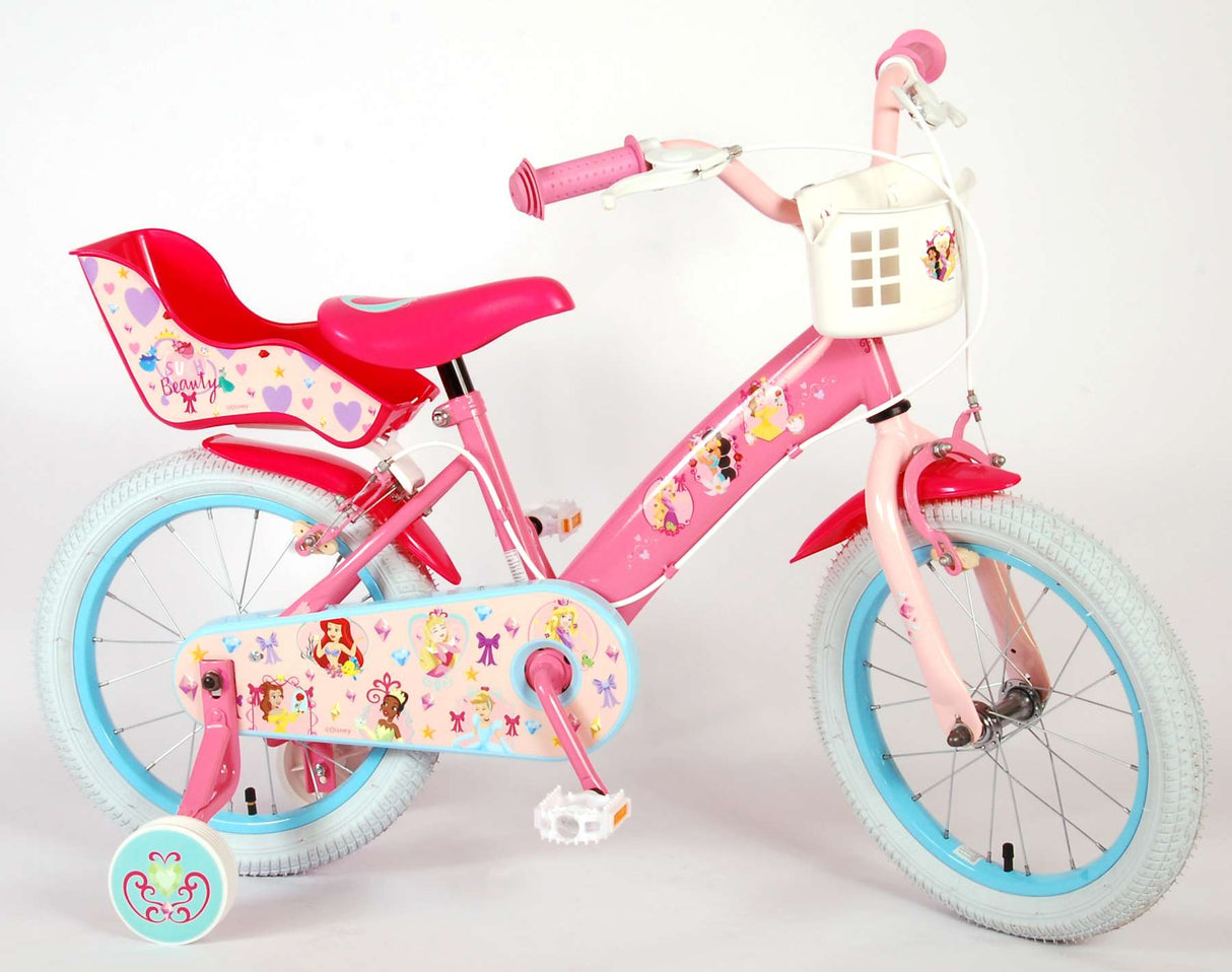 Disney Princess Kinderfiets Meisjes 16 inch Roze Twee Handremmen