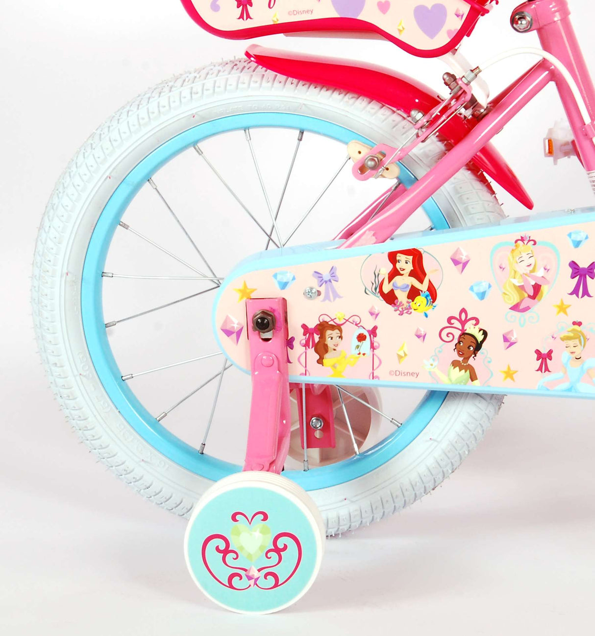 Disney Princess Kinderfiets Meisjes 16 inch Roze Twee Handremmen