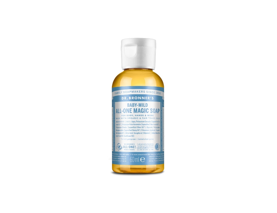 Dr. Bronner's Vloeibare Zeep Pure Castile Baby Parfumvrij 60 ml