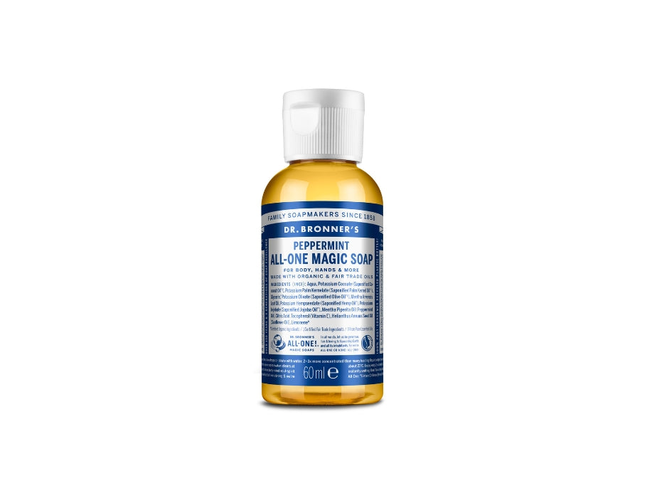 Dr. Bronner's Vloeibare Zeep Pure Castile Pepermunt 60 ml