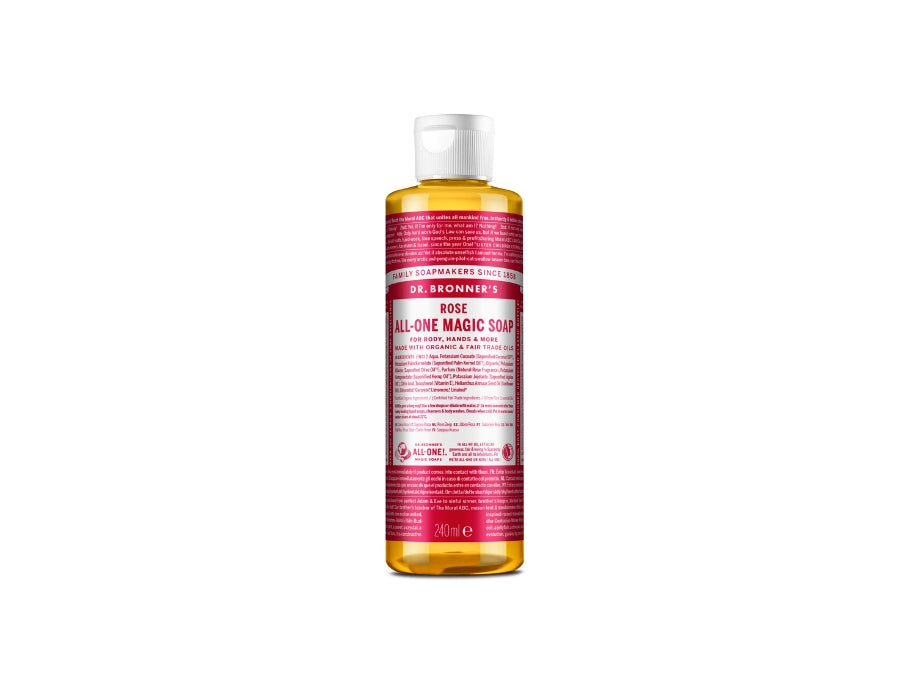 Dr. Bronner's Vloeibare Zeep Pure Castile Roos 240 ml