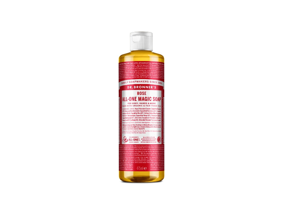 Dr. Bronner's Vloeibare Zeep Pure Castile Roos 475 ml