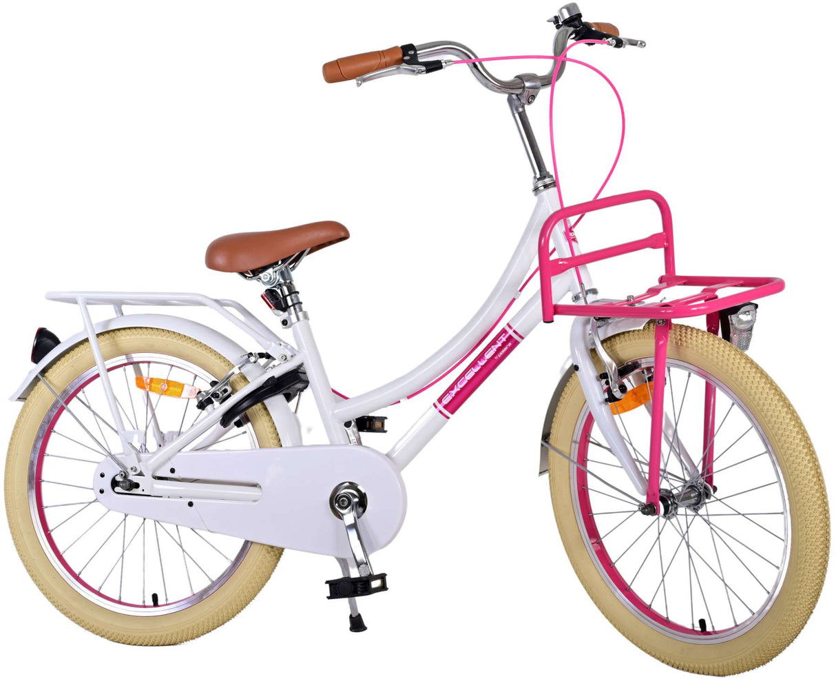 Volare Volare Kinderfiets Meisjes 20 inch Wit Twee handremmen