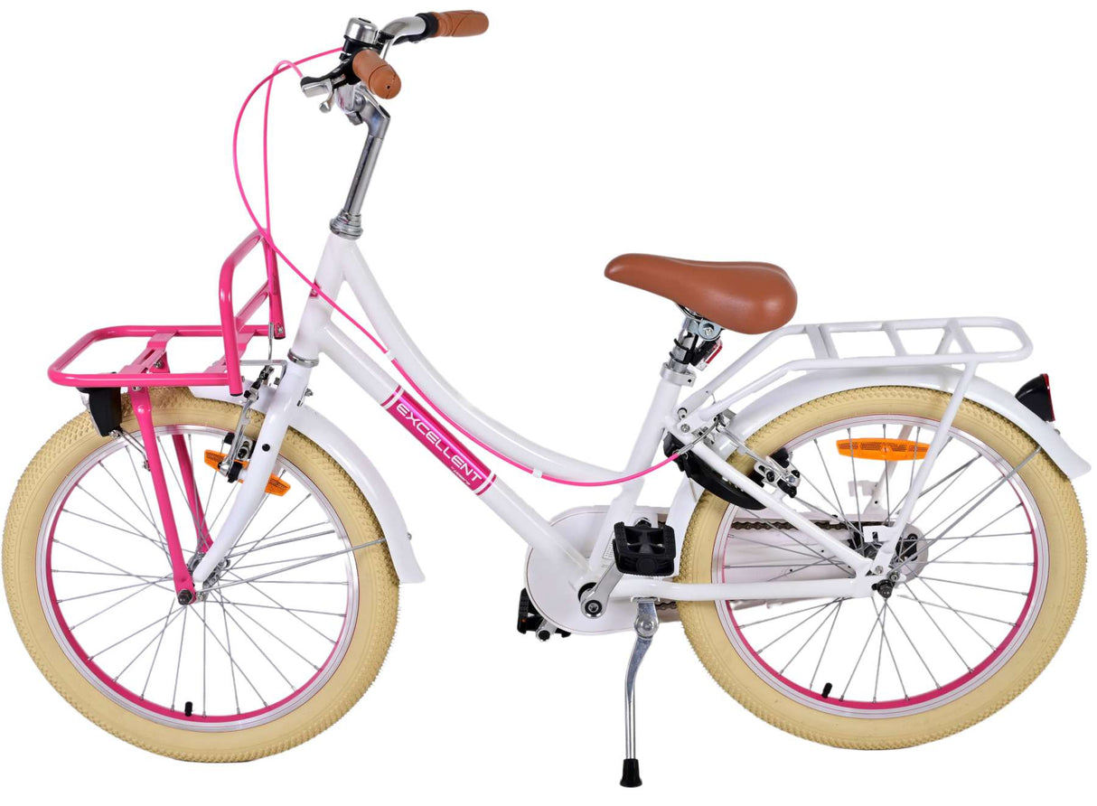 Volare Volare Kinderfiets Meisjes 20 inch Wit Twee handremmen