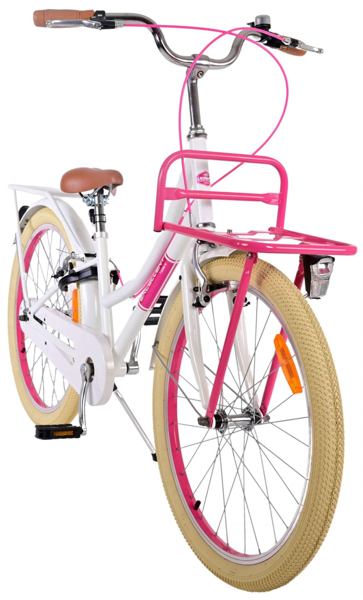 Volare Volare Kinderfiets Meisjes 24 inch Wit Twee handremmen