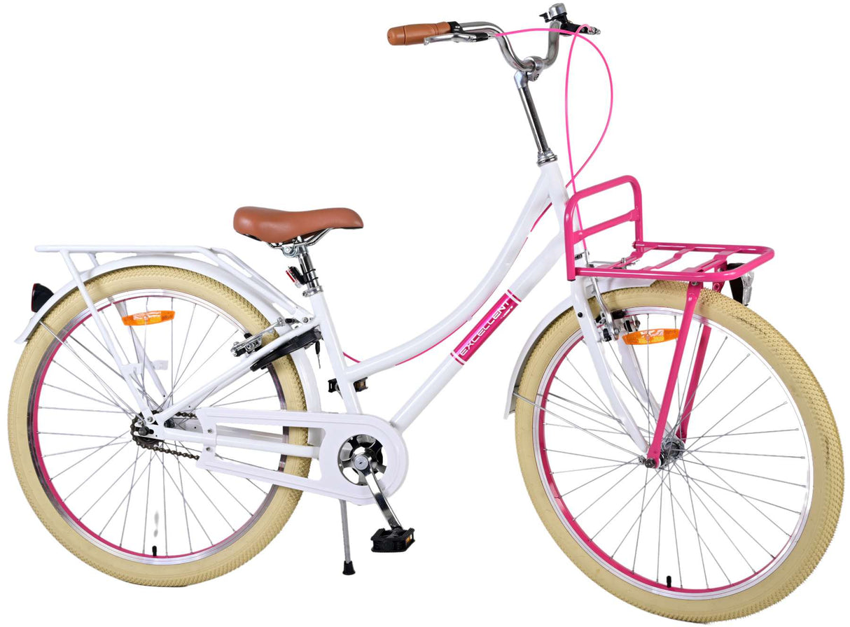 Volare Volare Kinderfiets Meisjes 26 inch Wit Twee handremmen