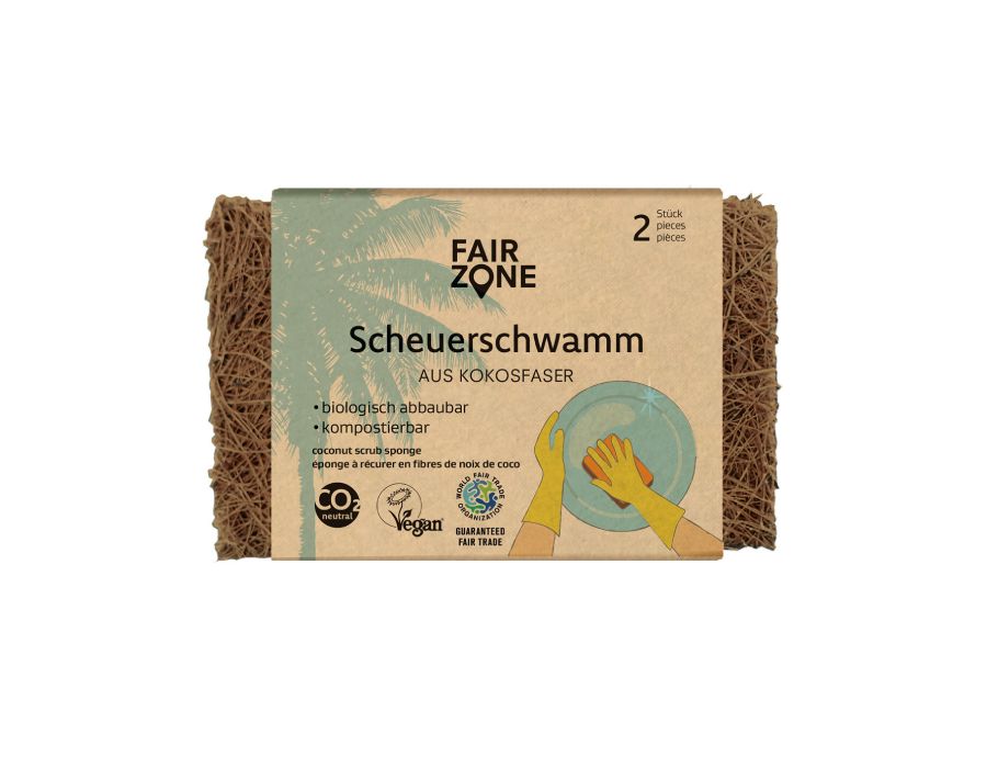 Fairzone Schuurspons Kokos 2 Stuks