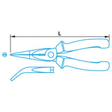 Berner 100527 Telefoontang gebogen 205 mm