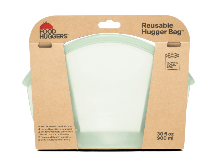 Food Huggers Herbruikbare Bewaarzak 900ml Juniper Clear