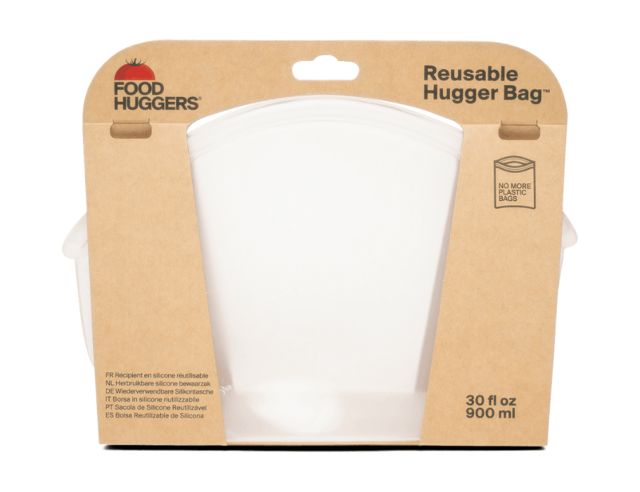 Food Huggers Herbruikbare Bewaarzak 900ml Clear