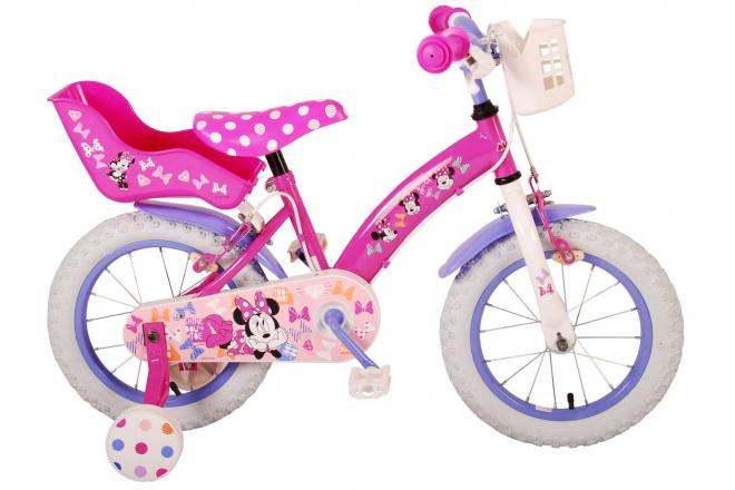 Disney Minnie Cutest Ever! Kinderfiets Meisjes 14 inch Roze Twee Handremmen
