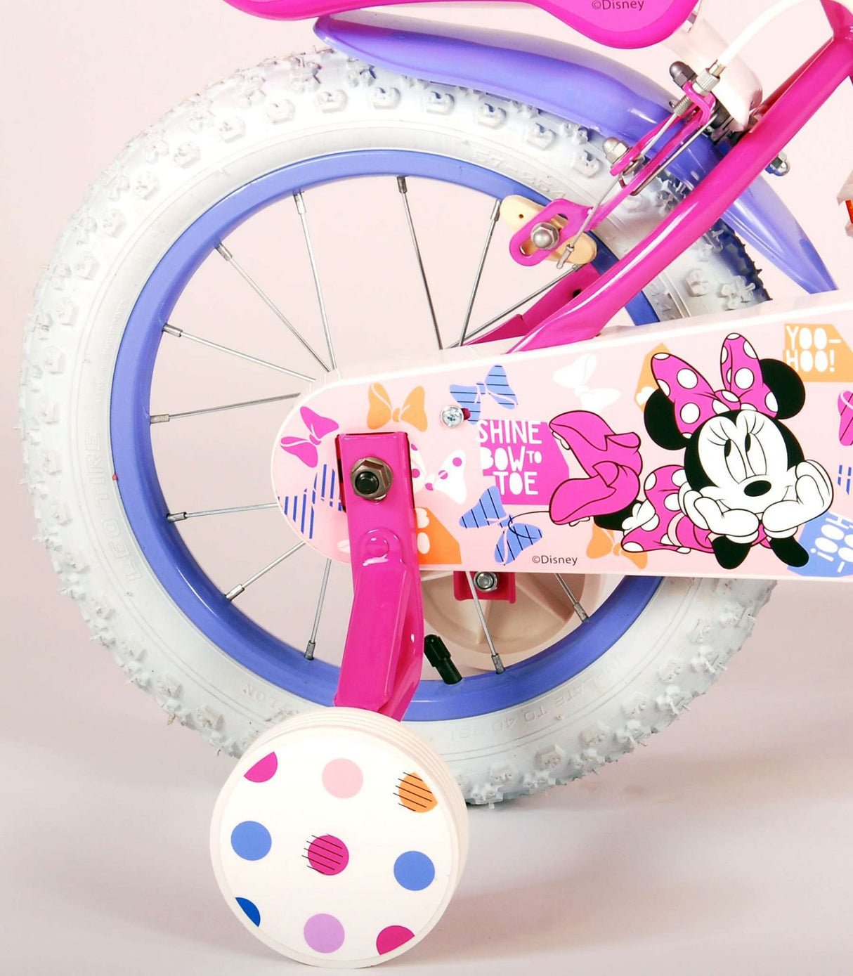 Disney Minnie Cutest Ever! Kinderfiets Meisjes 14 inch Roze Twee Handremmen