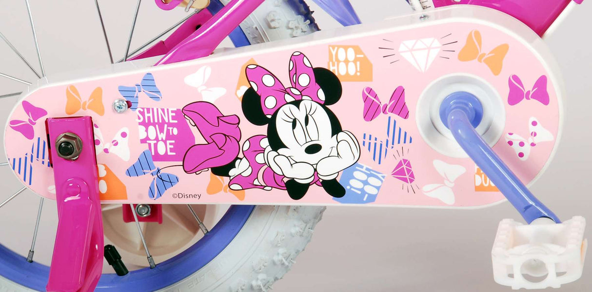 Disney Minnie Cutest Ever! Kinderfiets Meisjes 14 inch Roze Twee Handremmen