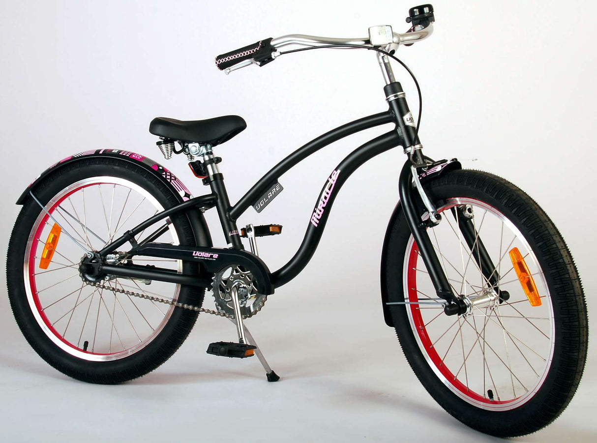 Volare Miracle Cruiser Kinderfiets Meisjes 20 inch Mat Zwart Prime Collection