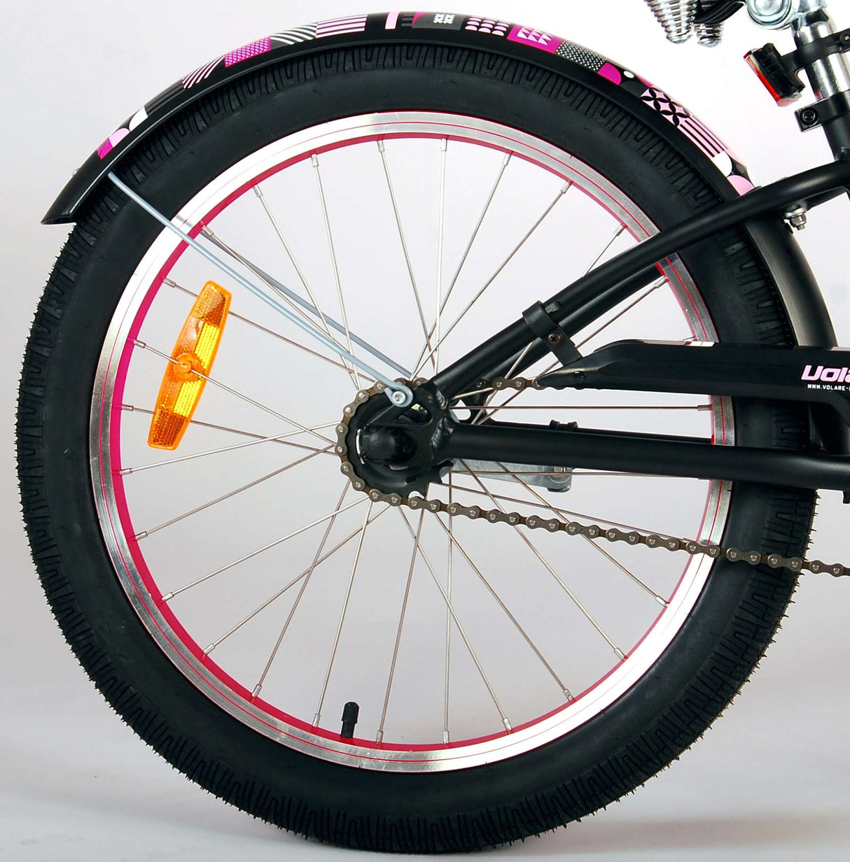 Volare Miracle Cruiser Kinderfiets Meisjes 20 inch Mat Zwart Prime Collection