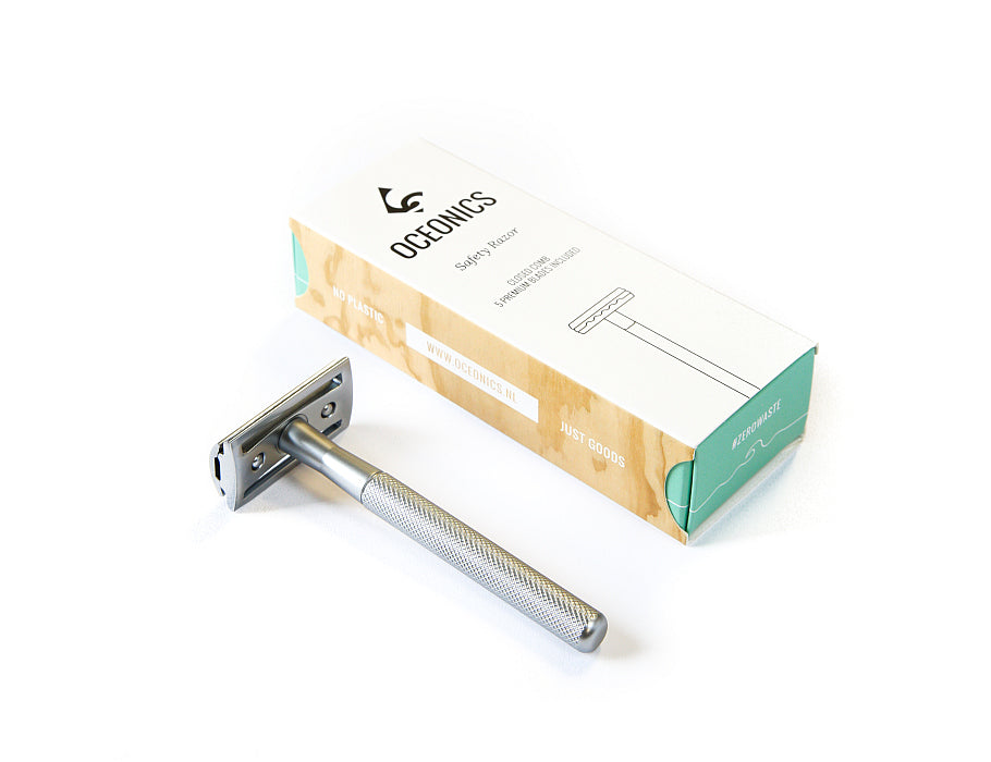 Oceonics Scheermes Safety Razor Chroom incl.5 mesjes