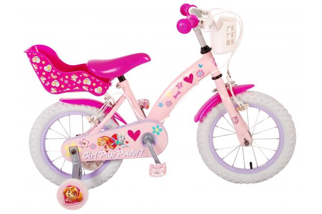 Paw Patrol Kinderfiets Meisjes 14 inch Roze Twee handremmen