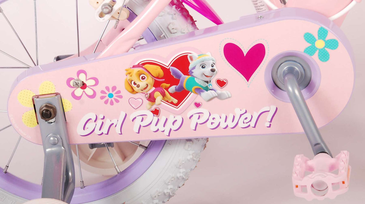 Paw Patrol Kinderfiets Meisjes 14 inch Roze Twee handremmen