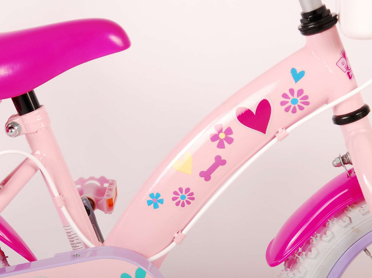 Paw Patrol Kinderfiets Meisjes 14 inch Roze Twee handremmen