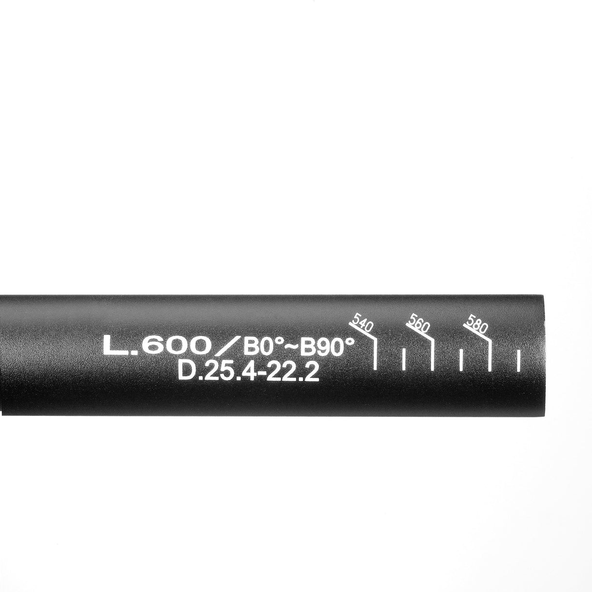 Rst ergotec stuur ahs superlight 25,4 veelbaar zwart